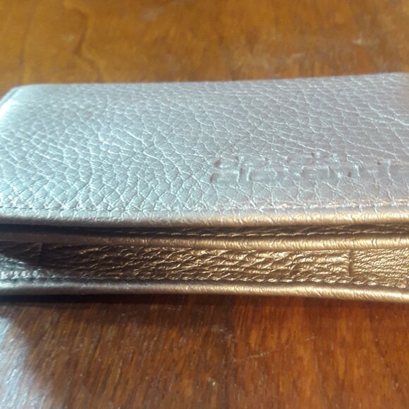 Derek Alexander Bronze Leather Credit Business Card Wallet Vintage Y2K - Picture 6 of 6